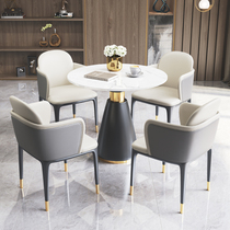 Simple negotiation table and chair combination Light luxury business sales department reception table and chair Office leisure small round table