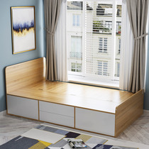 Tatami single bed Household bedroom drawer storage storage bed 1 2m modern simple high box tatami bed