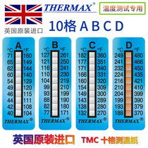 British THERMAX temperature test paper temperature sensor temperature measuring strip temperature measuring strip temperature measuring paper temperature changing color paste