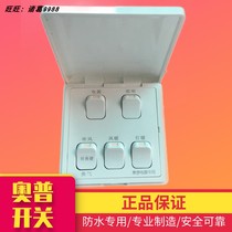 Op Yuba original 5 open flip waterproof lamp warm air warm switch 16A 1021ABC switch five open