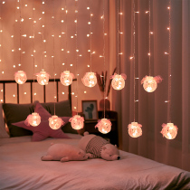 led Net Red Girl heart curtain lighting atmosphere dreamy romantic decoration room bedroom layout colored lights star lights