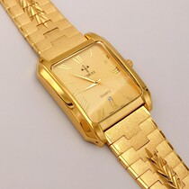 Vietnam sand gold watch male quartz watch female imported movement does not fade waterproof simple temperament couple neutral watch