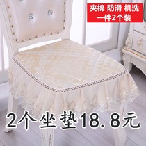 Non-slip fabric Four Seasons cushion European dining chair cushion Chinese style simple home chair cushion thick stool cushion