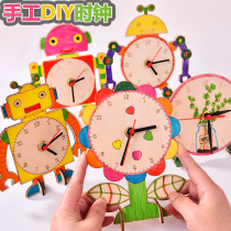 Primary school students time understanding clock teaching aids puzzle handmade DIY material clock model kindergarten school gift