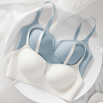 Incognito underwear Womens thin summer small chest gathered sub-breast anti-sagging bra Large chest small rimless bra