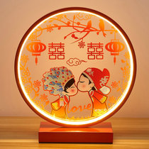 Wedding table lamp wedding room red festive bedside lamp long bright lamp dowry lamp couple festive wedding gift