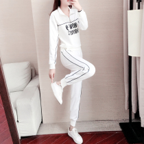 European Station White Sports Suit Women Autumn Winter 2022 New Wave Casual Fashion Plus Suede Ladies Two Sets