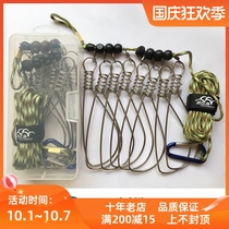 Asian fish boutique live fish buckle Road Asian fish buckle scattered fish buckle stainless steel with high strength nylon rope