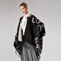 European and American style high-end cashmere shawl air-conditioned room office cloak thickened warm Joker shawl scarf women
