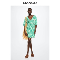 MANGO Womens Dress Fall Winter 2022 New Casual Fashion Premium Temperament Flowing Print Dress
