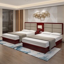 Hotel bed custom hotel bed standard room Full House apartment room express hotel complete set of furniture Chinese retro