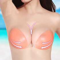 Silicone chest tape female wedding dress clothes gather thick and anti-slip on the underwear to anti-drooping swimming