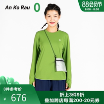 An Ko Rau Zero hand-drawn graphic quick-drying long-sleeved sports multi-color t-shirt women A0203TS05