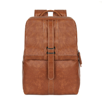Handmade scrubbing retro backpack casual zipper shoulder bag real cow leather young bag male and female leather trend bag