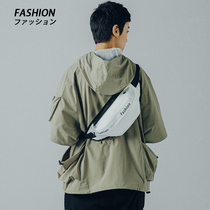 FASHION Japanese Tide Brand Chest Bag Mens ins Sports Student Shoulder Bag Leisure Boys running bag Female shoulder bag
