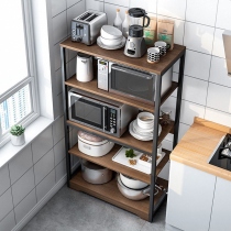 Kitchen floor rack household storage large capacity multifunctional multi-layer oven floor-standing seasoning Bowl storage rack