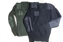 Military Van Foreign Trade Surplus Goods Unknown Autumn Winter Deep Army Green V Collar Leisure Small Code Sweaters Non and Anglo American