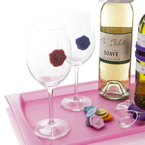 Dutch import party sucker decoration wine sign red wine glass patch set glass cup cup water Cup differentiation Mark sticker waterproof