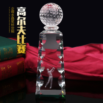 New high-end crystal trophy football basketball tennis golf trophy gold and silver copper custom free lettering