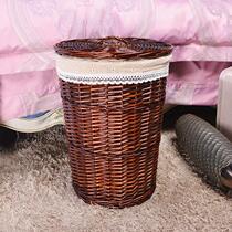 Storage basket dirty clothes basket basket basket basket bamboo wood storage woven round basket building dormitory straw clothes bath