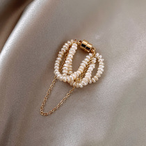 Hong Kong (designer) RVY 2021 New Tide pearl earrings earrings earless ear clip female summer light luxury niche