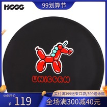 HOOG Korea new swimming cap Mens Large version comfortable non-tirex silicone swimming cap womens big childrens swimming cap