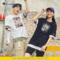 (This is the street dance) Champion Champion T-shirt official website 21 new short sleeve print couples men and women tide