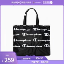 Champion Champion shoulder bag official website 2021 new spring and autumn couple black full print Logo bag men and women
