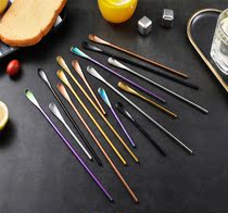 304 stainless steel coffee spoon Metal long handle ice spoon Bartending bar spoon Mixing spoon ins bartending stick Honey spoon