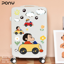 Cartoon Crayon Shinchan suitcase suitcase sticker Waterproof trolley box wall car refrigerator decorative sticker art