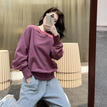 2021 womens spring and autumn thin loose Korean fashion chic harbor style small man lazy wind long sleeve top