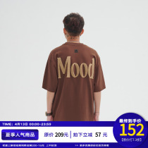 PCLP letter towel embroidered short sleeve country tide card easy half sleeve round collar American hip-hop shirt man
