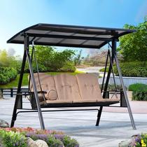 Garden Wrought iron swing Courtyard Outdoor Aluminum alloy double rocking chair Hanging chair Outdoor home Indoor balcony swing Qianqiu