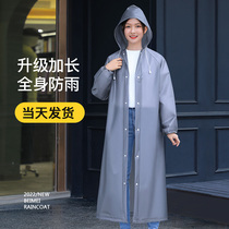 Long Rainforsuit for long full body storm male adult lady electric battery car singles new one-time rain cloth thickness