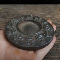 Pinxiang Jiadang Iron 12 Zodiac Small Inkstone Iron Incense Furnace Guanyin Buddha Statue Retro Nostalgic Practical Harvest