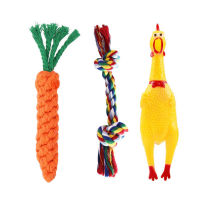 Dog toy molars bite-resistant screaming chicken golden retriever big dog Teddy Puppies Puppies knots toy combination