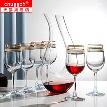 Wine glasses set home living room creative crystal glass decanter new wine set goblet wine glasses