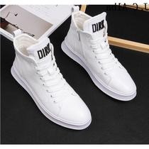 Hong Kong trendy brand white shoes mens shoes 2021 new autumn Korean version of high-top board shoes thick-soled inner height-increasing mens boots