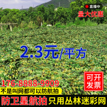 Anti-satellite shooting pseudo-mounted web camouflated mesh screen outdoor green cover encrypted thickened flame retardant anti-fake net