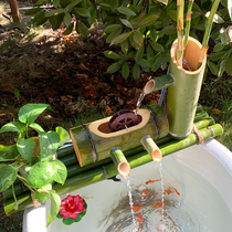 Bamboo tube water device goldfish tank filter aerator rockery landscape water circulation fresh bamboo custom model