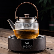 Flower tea set Electric ceramic stove tea maker Insulation tea stove health kettle Glass beam steam teapot household