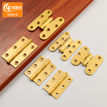 Mini 2 inch copper hinge pure copper 3 inch furniture cabinet hinge door jewelry box small hinge hardware accessories