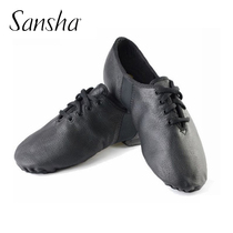Sansha Sansha jazz shoes men and women Grade Test dance shoes low waist lace belt heel soft shoes JS2