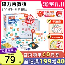 yaofish Ray Ray Ray magnetic hundreds of plates children mathematics Enlightenment toy puzzle montushi teaching aids addition and subtraction 3 years old