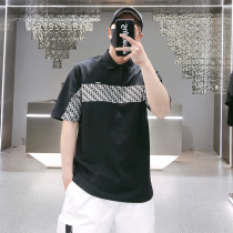 2021 New lapel collared clothes mens TPOLO shirt mens short sleeve T-shirt summer handsome trend Cotton
