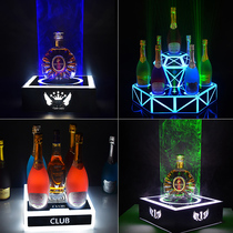 Bar KTV laser wine seat Champagne XO wine base ornaments glowing LED spotlight wine display bracket customized