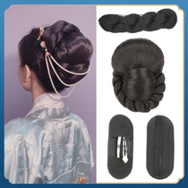 Ancient costume styling wig suit ancient style Hanfu fairy twist pad hair bag hair bowl performance hair bun show Hair Beauty bride