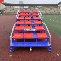 Direct sales telescopic mobile 18-seat end referee desk timestand auditorium gymnasium basketball football outdoor seats