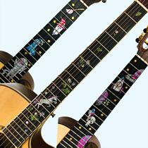 Guitar Sticker Folk Guitar Cardboard Ukulele Anime Personality Ancient Chinese Style Piano Head Sticker