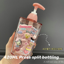 Monsters University girl cartoon press bottle wash bottle bottle empty bottle facial cleanser shampoo hand sanitizer bottle